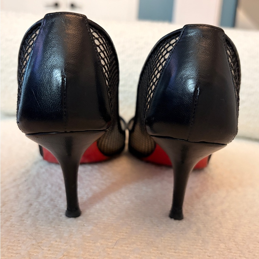 Christian Louboutin Black Mesh Heels - Picture 7 of 13